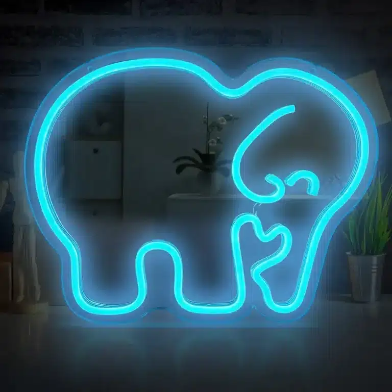 Neon Elephant Bleu 1