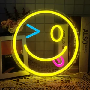 Neon Smiley Clin d'oeil 1