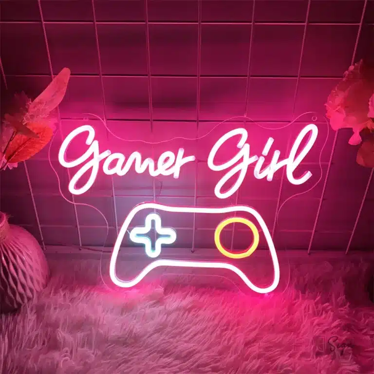 Neon Gamer Girl 1