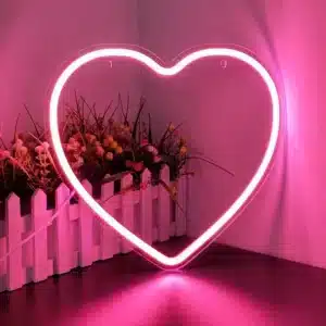 Neon Coeur Rose 1