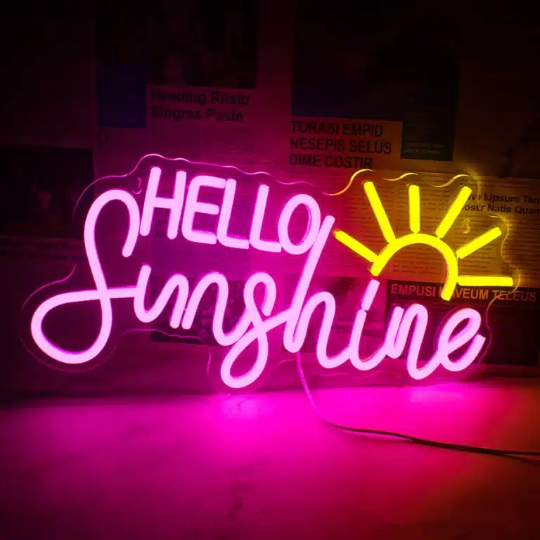 Neon Hello Sunshine 1