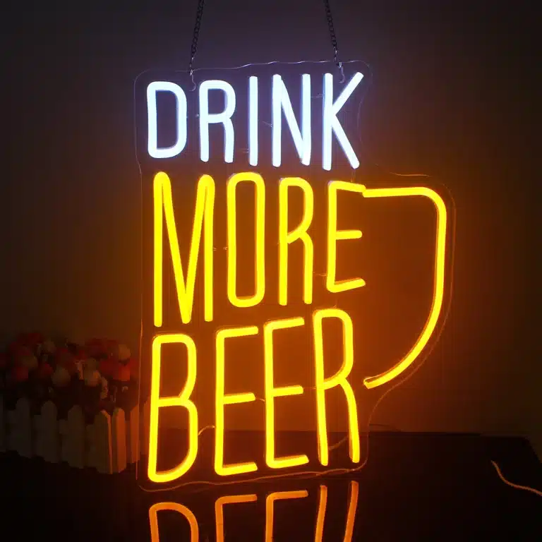 Neon Drink More Beer 1