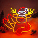 neon renne noel