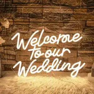 Neon Welcome to our Wedding 1