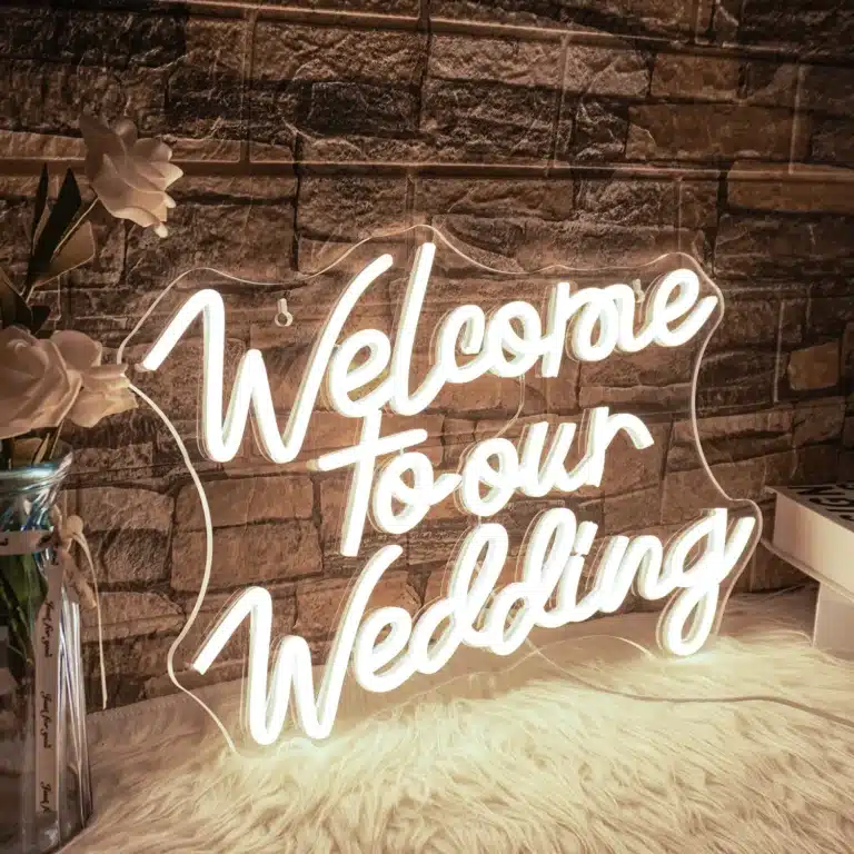 Neon Welcome to our Wedding 2