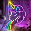 Neon Licorne Arc-en-ciel