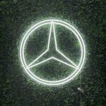 neon logo mercedes