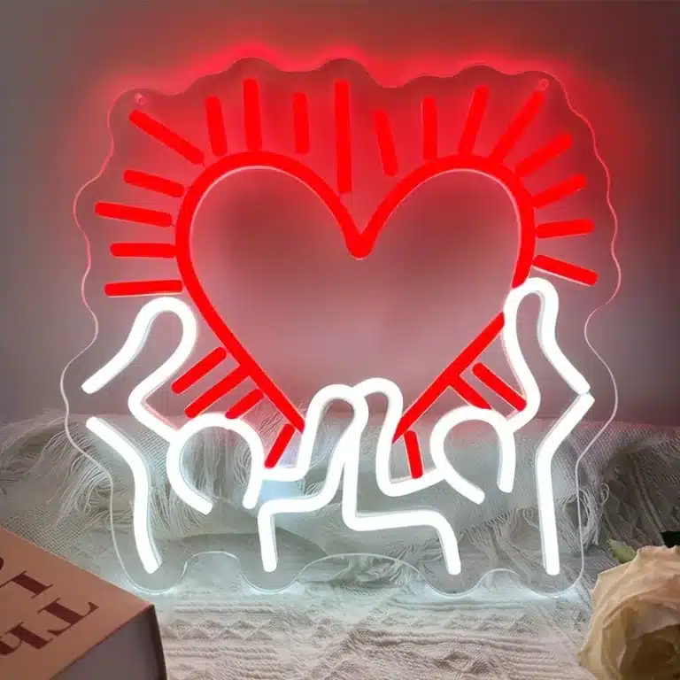 Neon Heavy Heart (Keith Haring) 1