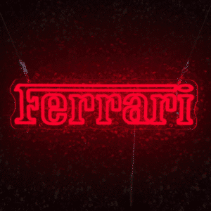 Neon Logo Ferrari