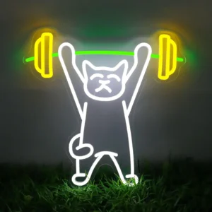 Neon Chat Haltérophile 1