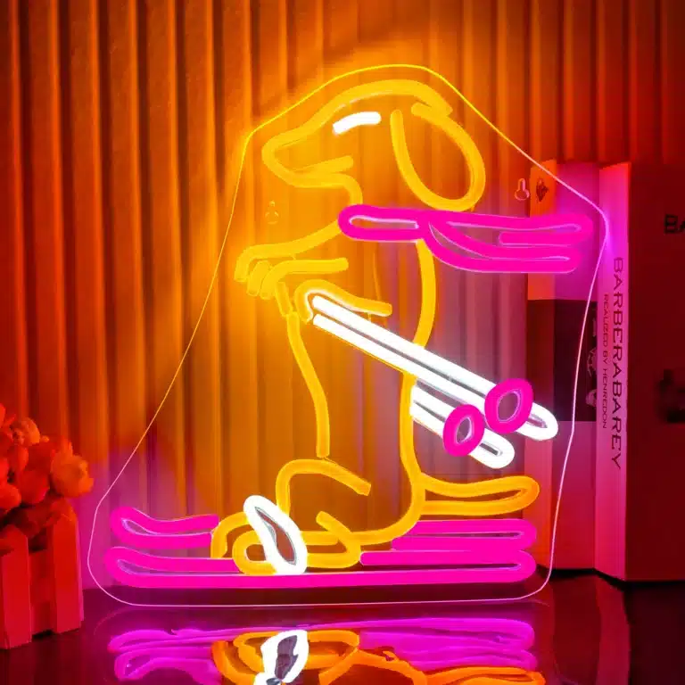 Neon Chien Skieur 1