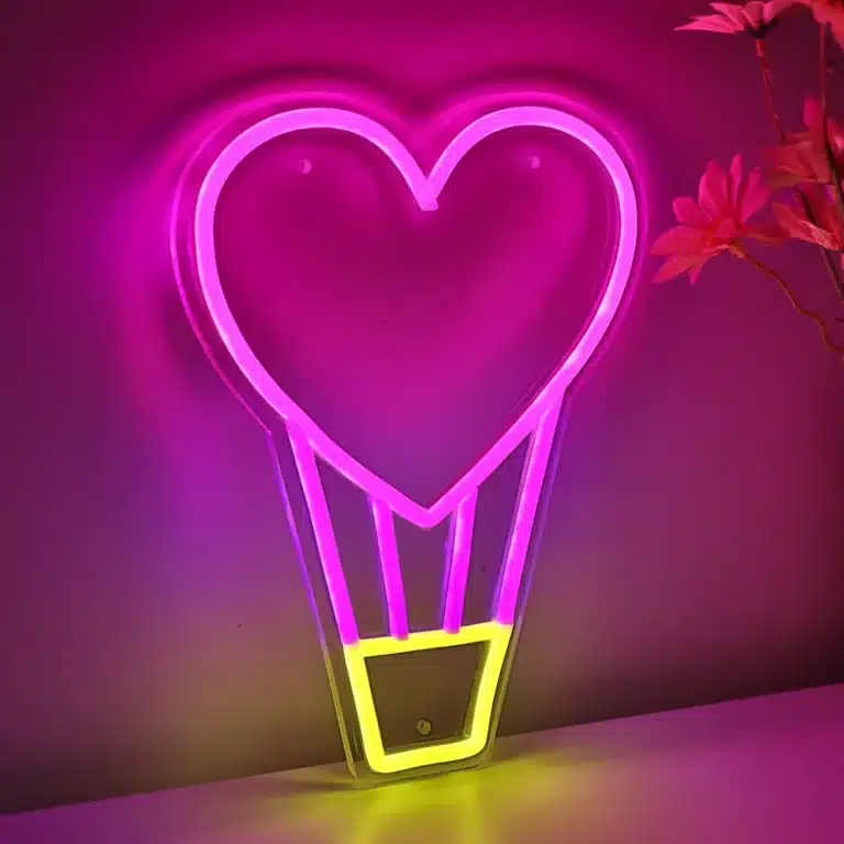 Neon Montgolfière Coeur 2