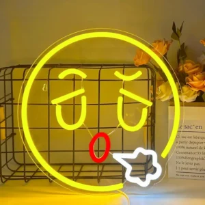 Neon Emoji Soupir 1