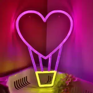 Neon Montgolfière Coeur 1