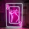 Neon Carte Reine Silhouette