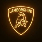 neon lamborghini