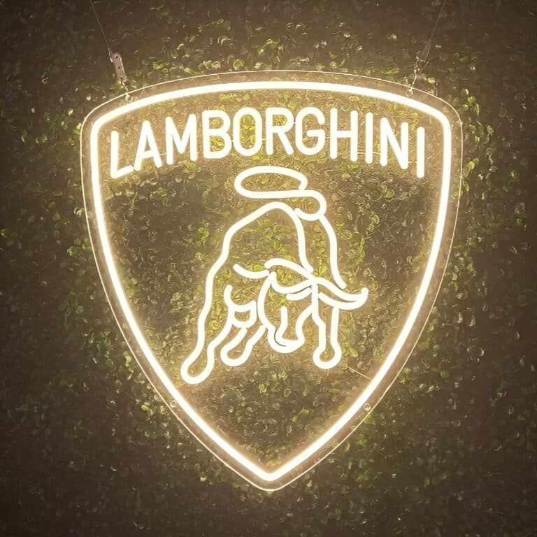 neon lamborghini