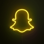 neon logo snapchat