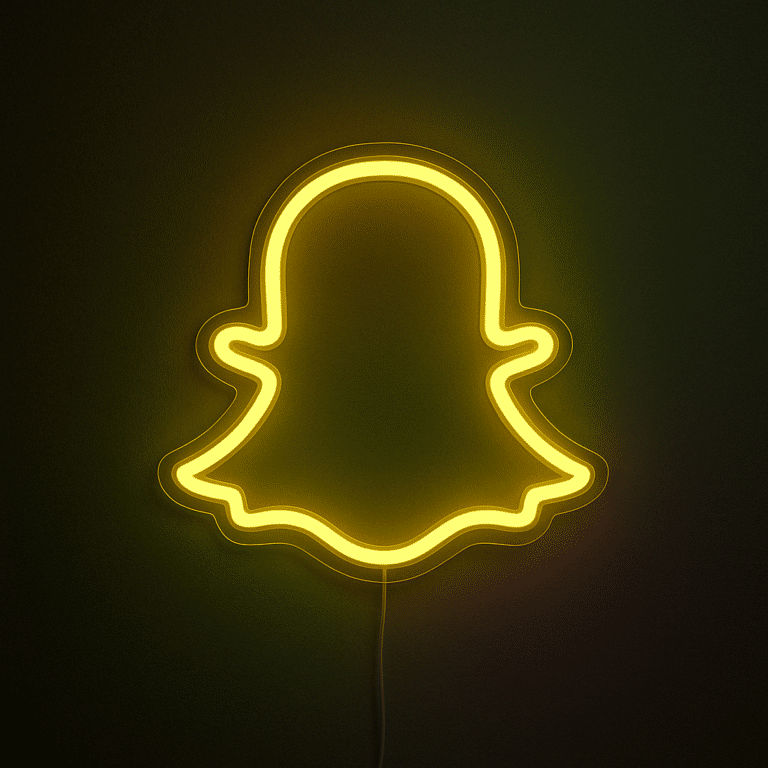 neon logo snapchat