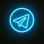 neon logo telegram