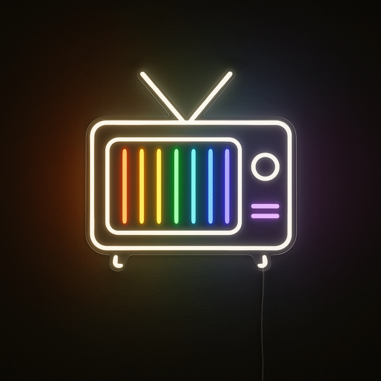neon television retro