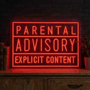 Neon Parental Advisory Explicit Content