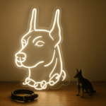 neon doberman