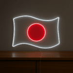 neon drapeau japonais