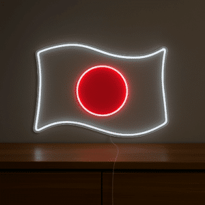 Neon Drapeau Japonais