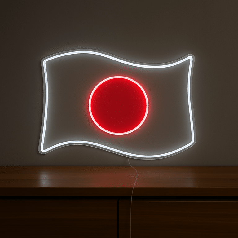 neon drapeau japonais