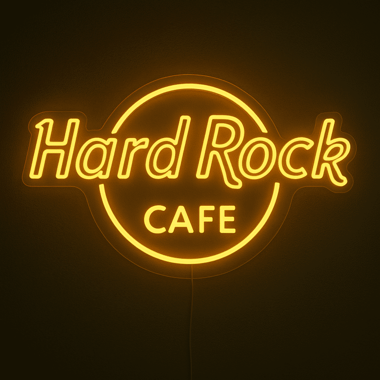 neon hard rock cafe