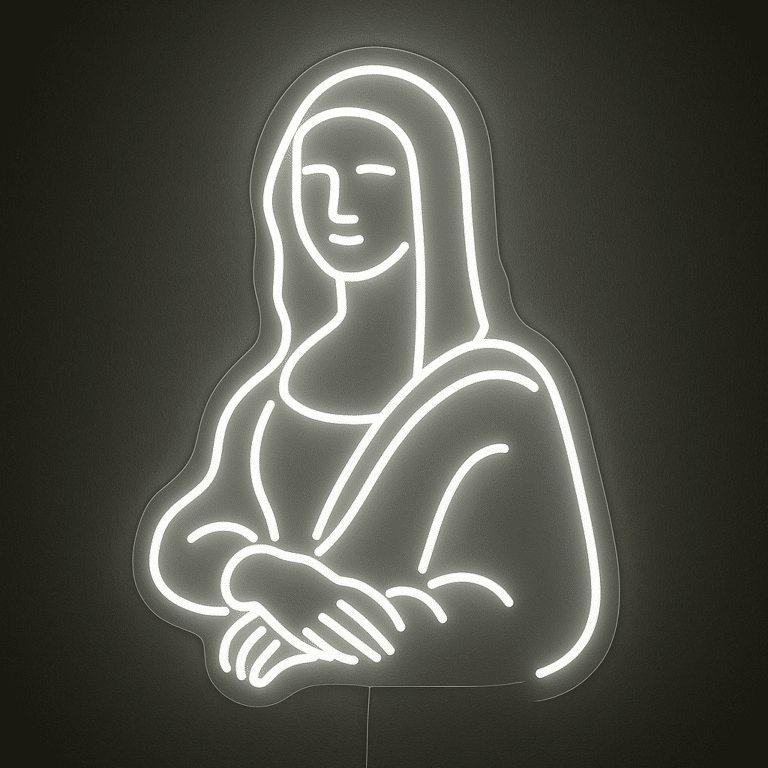 neon la joconde mona lisa