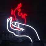 Neon Flamme Main 2