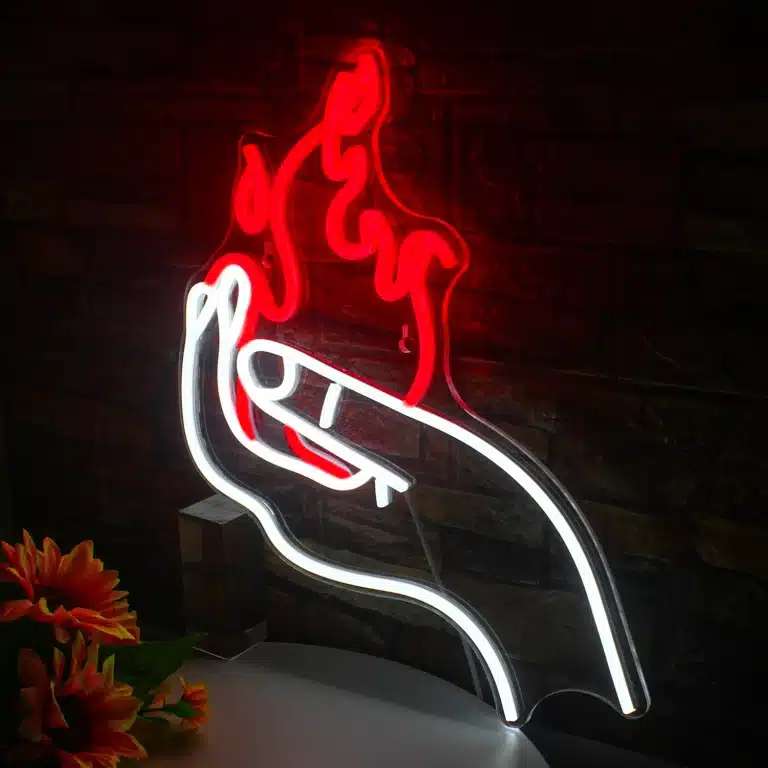 Neon Flamme Main 1