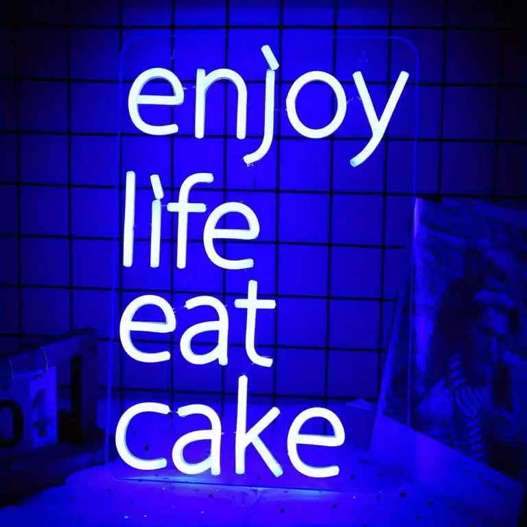 Neon Enjoy Life Eat Cake 1