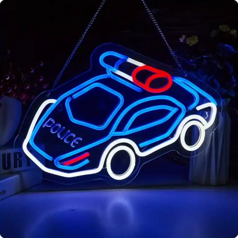 Neon Voiture Police 1