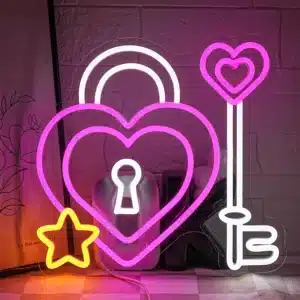 Neon Cadenas Clé Coeur 1