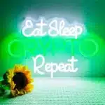 Neon Eat Sleep Crypto Repeat 1