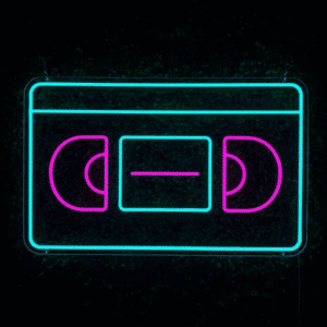 Neon Cassette VHS