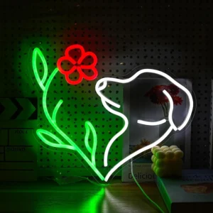 Neon Chien Fleur 1