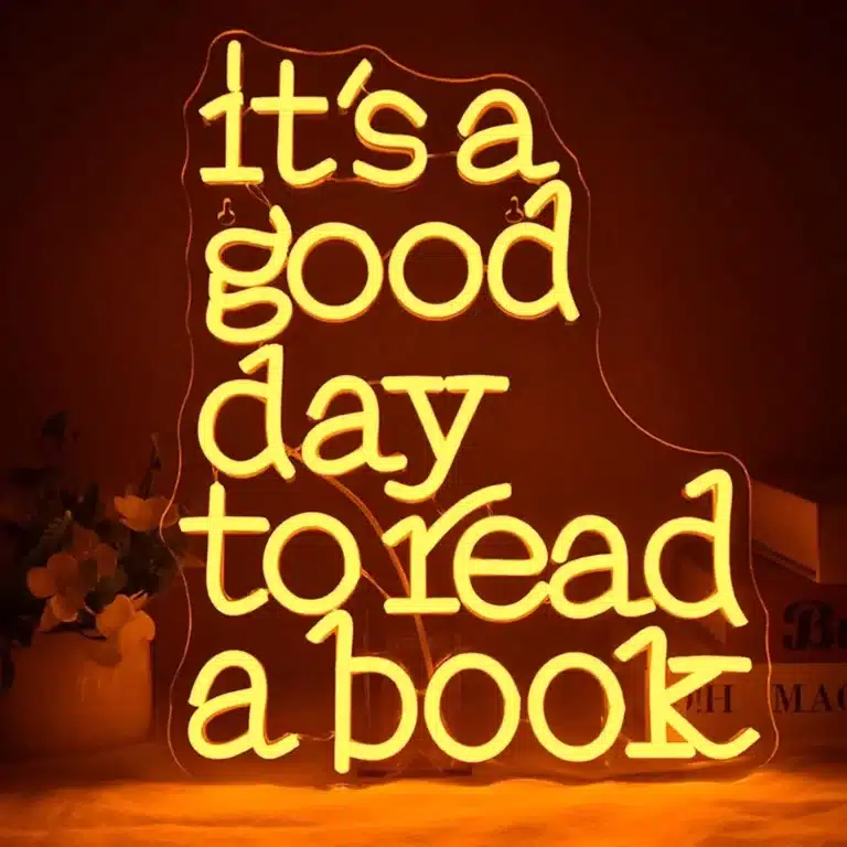 Neon It's a good day to read a book 1