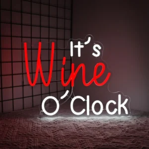 Neon It's Wine O'Clock 1