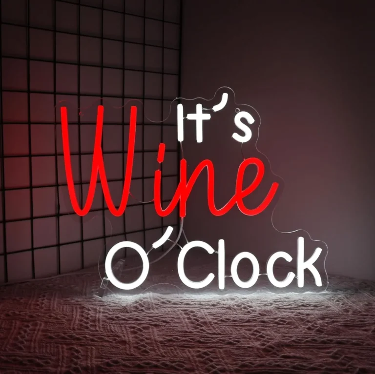 Neon It's Wine O'Clock 1