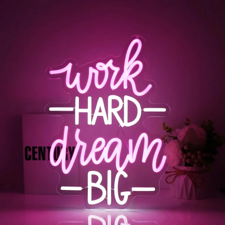Neon Work Hard Dream Big 1