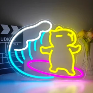Neon Capybara Surf 1