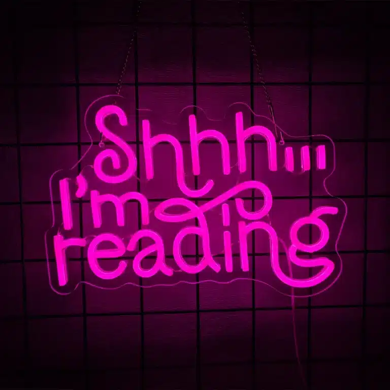 Neon Shhh I'm Reading 1