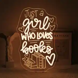 Neon Just a Girl Who Loves Books 1