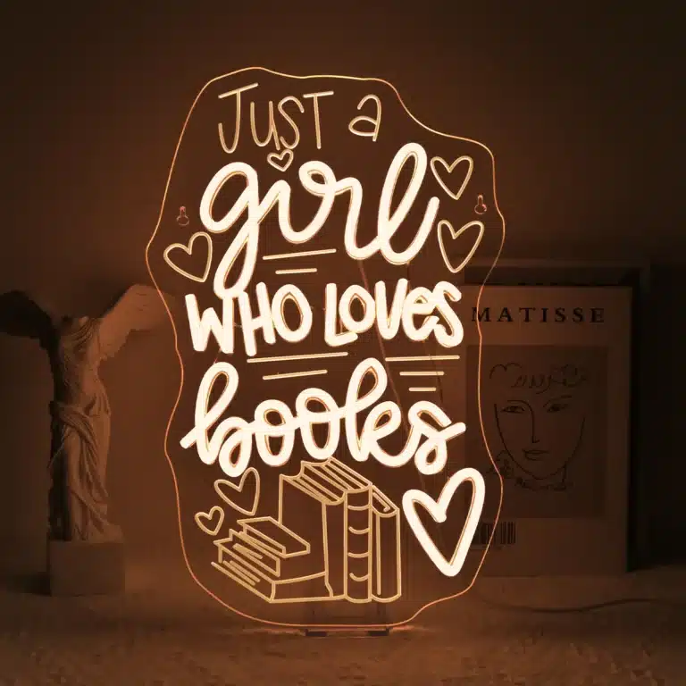 Neon Just a Girl Who Loves Books 1