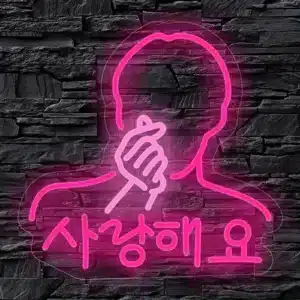 Neon Finger Heart Coréen 1