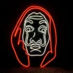 neon masque casa de papel